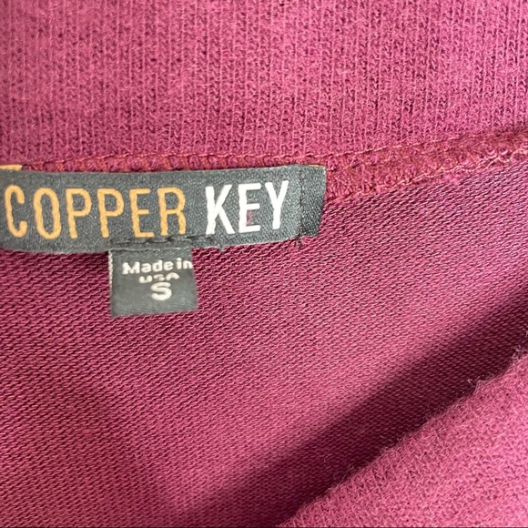 Copper Key Plum Long Sleeve Brushed Knit Top, Small - Picture 8 of 12